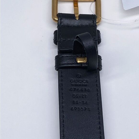 Gucci Belt With Square Buckle Black size 34 - Picture 8 of 11